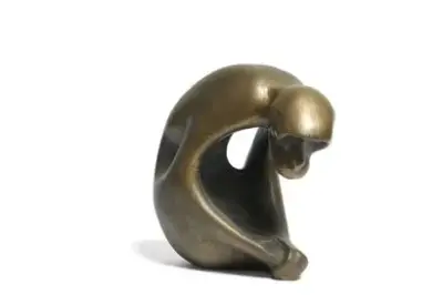 Vincenc VINGLER (1911-1981) Singe Bronze à patine dorée Signé "Vingler" sur le bas et… – kavel bij Galerie Moderne, Elsene (Brussel)