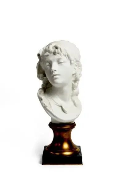 Auguste RODIN (1840-1917) Suzon Biscuit Reposant sur un socle en bronze doré et une… – kavel bij Galerie Moderne, Elsene (Brussel)
