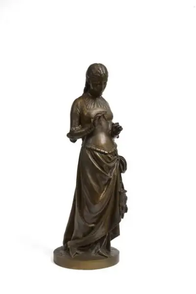Pierre OGÉ (1849-1913) Marguerite Bronze à patine dorée Signé sur la base "Pierre Ogé… – kavel bij Galerie Moderne, Elsene (Brussel)