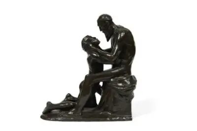 Constantin MEUNIER (1831-1905) Le fils prodigue Bronze – kavel bij Galerie Moderne, Elsene (Brussel)