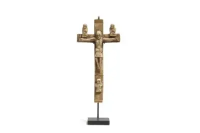 Travail congolais du XIXe siècle Nkangi kiditu Crucifix Kongo en os sculpté Dimensions hors… – kavel bij Galerie Moderne, Elsene (Brussel)