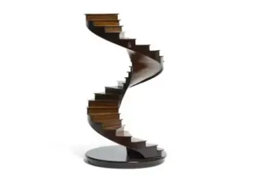 Travail du XXe siècle Escalier de maîtrise en colimaçon en bois Hauteur: 35 cm – kavel bij Galerie Moderne, Elsene (Brussel)