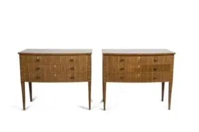 Travail du XXe siècle, de style Art Déco Paire de commodes en plaquage de… – kavel bij Galerie Moderne, Elsene (Brussel)