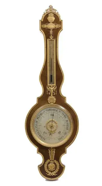 Travail français, vers 1900 Baromètre en acajou et bronze doré de style Empire Hauteur… – kavel bij Galerie Moderne, Elsene (Brussel)