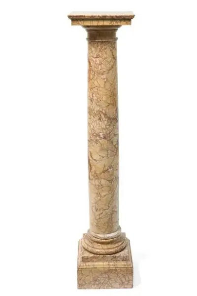 Travail du XIXe siècle Colonne en marbre Sarrancolin Hauteur: 115,5 cm – kavel bij Galerie Moderne, Elsene (Brussel)