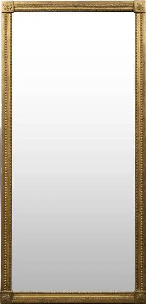 Travail du XVIIIe siècle Grand miroir de style Louis XVI en bois sculpté à… – kavel bij Galerie Moderne, Elsene (Brussel)