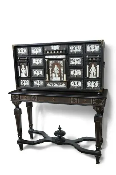 Travail italien du XVIIe siècle Cabinet en bois noirci – kavel bij Galerie Moderne, Elsene (Brussel)
