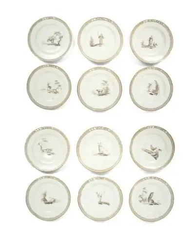 Manufacture Pierre-Louis CRETTÉ (XVIIIe-XIXe siècle) Service – kavel bij Galerie Moderne, Elsene (Brussel)