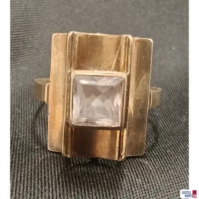 Goldring 333er, eckig – kavel bij Justiz-Auktion, Leipzig