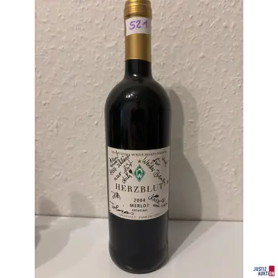 Herzblut Merlot Trentino – kavel bij Justiz-Auktion, Leipzig