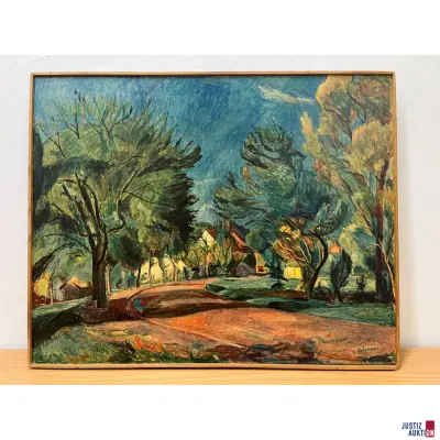 Holzdruck, Motiv von Hans Purrmann – kavel bij Justiz-Auktion, Augsburg