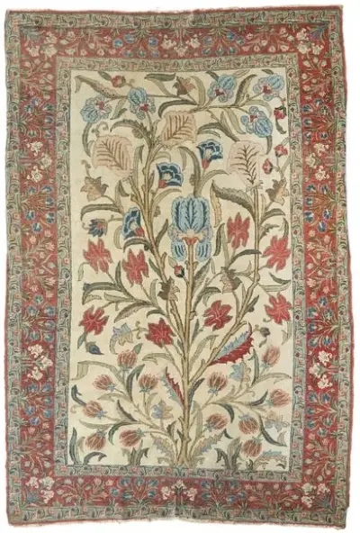 Iran, vers 1960 Tapis en laine kork et soie 204 x 134 cm Déchirures… – kavel bij Galerie Moderne, Elsene (Brussel)