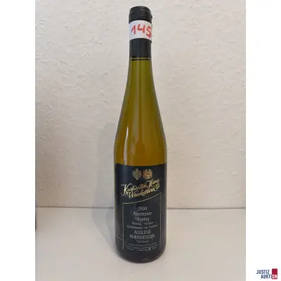 Kurfürsten Haus Weinkellerei Riesling Auslese trocken – kavel bij Justiz-Auktion, Leipzig