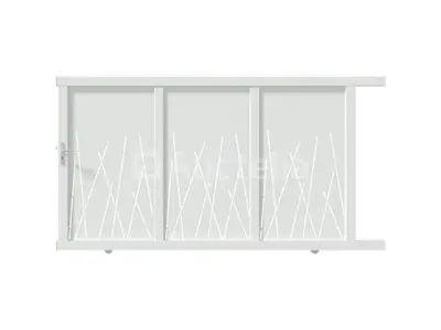 Witte aluminium Caminia schuifdeur 180 x 350 (Winkelwaarde: 2.839 €) – kavel bij Auctelia, Aye