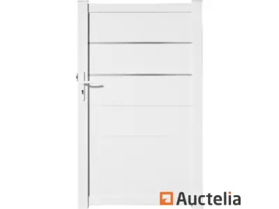 Witte aluminium poort Aosta 167 x 100 (Winkelwaarde: €849) – kavel bij Auctelia, Aye