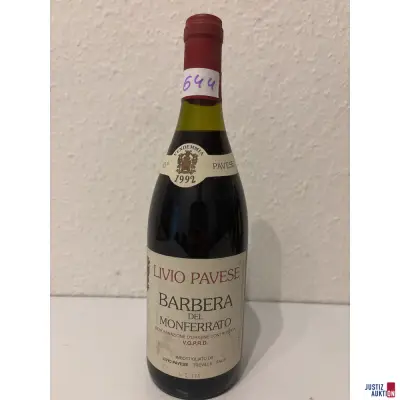 Livio Pavese Barbera del Monferrato – kavel bij Justiz-Auktion, Leipzig