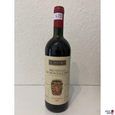 ll Veltro Brunello di Montalcino – kavel bij Justiz-Auktion, Leipzig