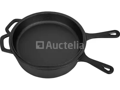 Gietijzeren steelpan met geïntegreerde 3-in-1 pan 26 cm – kavel bij Auctelia, Aye