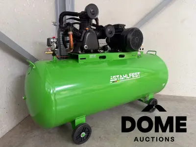 Stahlfest 500 liter 3-cilinder zuigercompressor – kavel bij Dome Auctions, Waasmunster