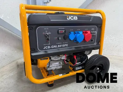 JCB 7500 watt benzine stroomgenerator – kavel bij Dome Auctions, Waasmunster