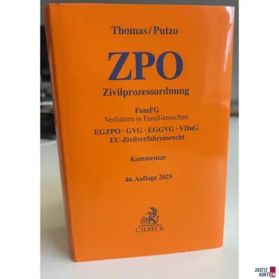 Thomas/Putzo,ZPO-Kommentar, 46.Auflage 2025, gebraucht – kavel bij Justiz-Auktion, München