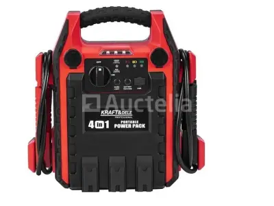 4-in-1 starter 1200/600A 22Ah 12V + verlichting + KRAFT&DELE compressor – kavel bij Auctelia, Aye
