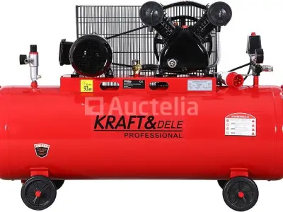 200L 2-zuiger oliecompressor + KRAFT&DELE-separator – kavel bij Auctelia, Aye