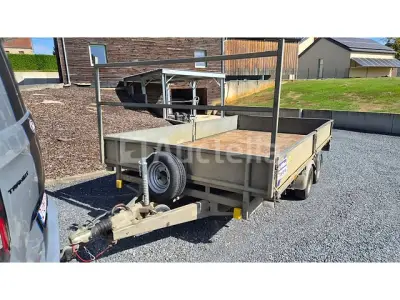 Semi-oplegger met afschuifbaar platform - Ifor Williams - LM7 – kavel bij Auctelia, Virton