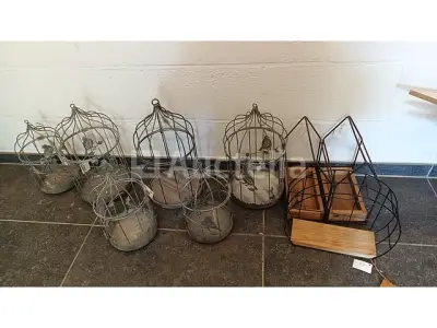 Deco metalen kooien (9) – kavel bij Auctelia, Lasne