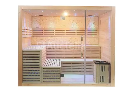Sauna Nordic Stone Square 220x220x210cm - vierkant – kavel bij Auctelia, Tholen