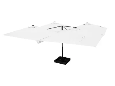 Vierdubbele hangende parasol Wit (4 * 300x300cm) – kavel bij Auctelia, Tholen