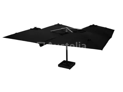 Vierdubbele hangende parasol Zwart (4 * 300x300cm) – kavel bij Auctelia, Tholen