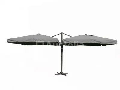 Dubbele hangende parasol Donkergrijs (2 * 300x400cm) – kavel bij Auctelia, Tholen