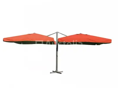Dubbel hangende parasol Oranje (2 * 300x400cm) – kavel bij Auctelia, Tholen
