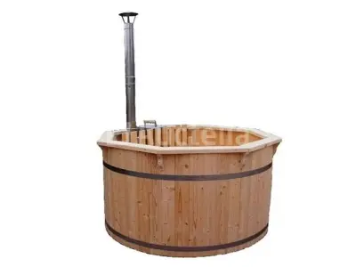 Hot Tub - Sparrenhout - Inclusief houten cover interne kachel 190cm – kavel bij Auctelia, Tholen