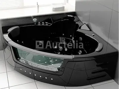2 Persoons Whirlpool massagebad - hoekbad 1500x1500x620mm – kavel bij Auctelia, Tholen