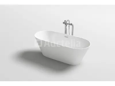 Vrijstaand bad Wit - 170x80x60cm - incl. pop up drain & sifon – kavel bij Auctelia, Tholen
