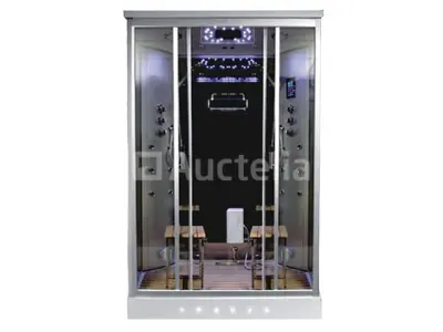 2-persoons Stoomcabine - Rechthoekig - Zilver 140x90x215cm – kavel bij Auctelia, Tholen