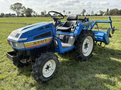 Iseki Landhope TU165F vierwielaangedreven minitractor met grondfrees – kavel bij Dome Auctions, Middelkerke