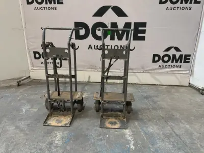 gasflessen steekwagen (2x) – kavel bij Dome Auctions, Depot Deinze