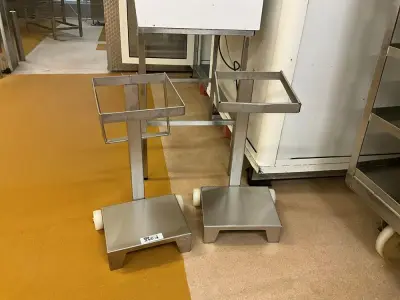 Set of 2 stainless steel trash cans – kavel bij Dome Auctions, Kingersheim