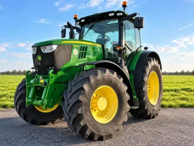 2013 John Deere 6210R Vierwielaangedreven landbouwtractor – kavel bij Dome Auctions, Depot Deinze