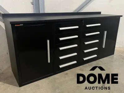 metalen werkbank met 10 laden – kavel bij Dome Auctions, Waasmunster