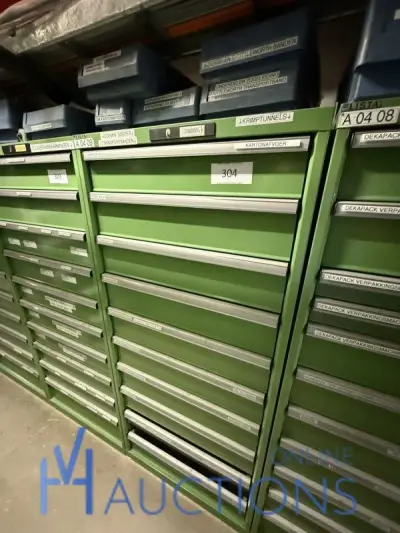 Partij transportband- en aandrijfonderdelen – kavel bij VH Auctions, Belgium