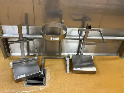 Set of 3 stainless steel trash cans – kavel bij Dome Auctions, Kingersheim