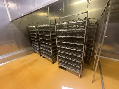 Set of 6 stainless steel baking carts – kavel bij Dome Auctions, Kingersheim