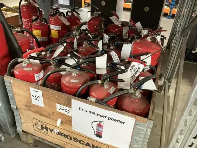 Brandblusser poeder (34x) – kavel bij Dome Auctions, Rotterdam