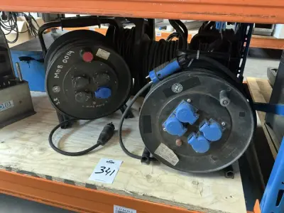 Verlengsnoer haspel (6x) – kavel bij Dome Auctions, Rotterdam