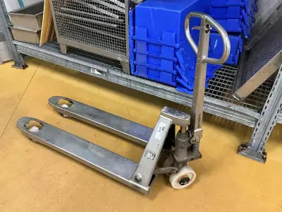 BV PV25 Stainless Steel Pallet Jack – kavel bij Dome Auctions, Kingersheim