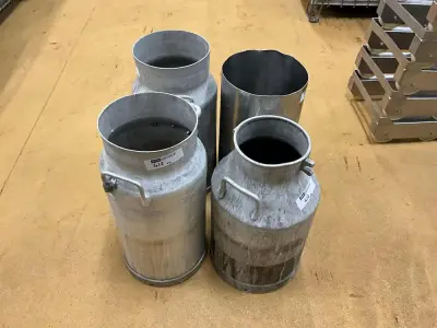 Set of 3 milk cans – kavel bij Dome Auctions, Kingersheim